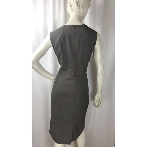 Calvin Klein Grey Cap Pleated Waist Sleeveless Dress sz. 8 - Picture 4 of 6